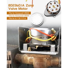 ULXIOM 802360JA Zone Valve Motor Replacement, Fit for Honeywell Solenoid Valve V8043 V8044, 24V, 50/60 Hz, 5 W, 6/5 RPM