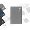 2026 A4 Diary Week To View - Grey Blue Faux
