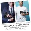 PACKOVE Large Capacity Male Bifold Wallet with Alligator Print Durable