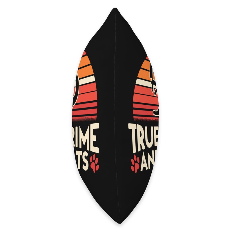 True Crime And Cats Throw Pillow