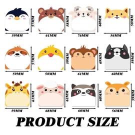 12 Stück Kinder Haftnotizen,Notizzettel,Cute Sticky Notes,Klebezettel,Notizblock Klein,Cartoon Niedliche,Selbstklebende Notizblöcke für SchüLer,Ideal für Büro,Studenten, Kindergeburtstagsgeschenk