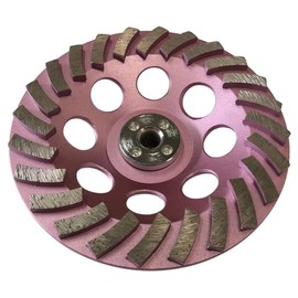 7" Anti-Vibration Grinding Diamond Cup Wheels for Concrete and Masonry, #30/40 Grit, 5/8" - 11 Threaded Arbor