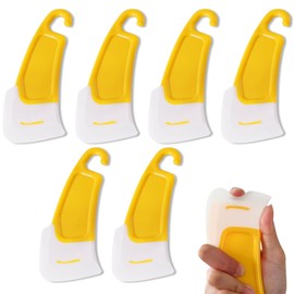 Wshxjzyay 6 Pack Kitchen Food Grade Silicone Spatula, Pot Scrapers for Kitchen Non Scratch, High Heat Resistant Silicone Pan Scraper Cleaning Spatula Pot Cleaning Tool
