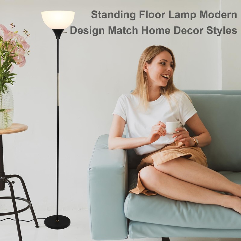 Floor Lamp, Dimmable Standing Lamp, 3 Levels Brightness Led Floor