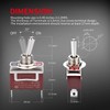 Kiligen Safety Cover Marine Toggle Switch 12VDC 20A Toggle Switch
