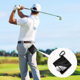 Mify Golf Towel, 14 * 14cm Microfiber Golf Towel with Carabiner Clip Golf Ball Cleaning Towel
