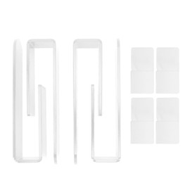 TOPINCN 4pcs Baseball Hat Rack, Sturdy Acrylic Wall Mounted Hat Hook Organizer for Bedrooms, Living Room, Self Adhesive (Clear)