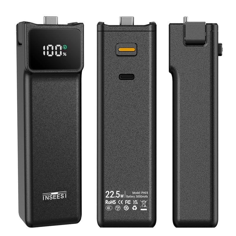 INSEESI Pocket3/4 Battery Handle for DJI osmo Pocket 3 Extended