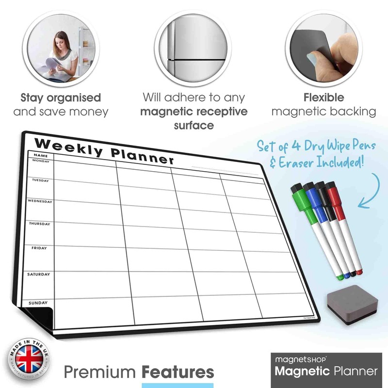 TMS Magnetic Meal Planner Bundle | Whiteboard Planner Set (5