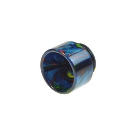 Armerah Anti Spit Back 810 Drip Tip eCig Mouthpiece Short/Extra-Wide Epoxy Resin Single Blue