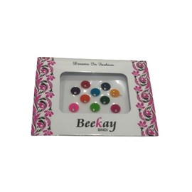 Multicolor Premium Bindi Assorted Indian Daily Use Forehead Bindi Round Dot Tattoo Body Art Sticker craft Bindi For Women Single Multi-10
