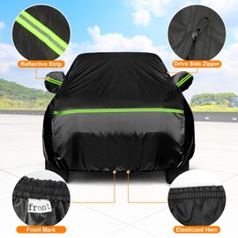 for Tacoma Covers for Truck Cover Waterproof All Weather Pickup Truck Covers for Toyota Tacoma Double Cab-6ft Bed Custom Fit Heavy Duty with 420D Oxford(fit Up to 226")