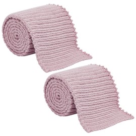 BENECREAT 2Pcs Knitted Rib Fabric Cuffs Replacement, 75x7cm Tubular Rib Knit Fabric for Waistband Wear Cotton Padded Jacket Sportswear Cuffs Extension, 3.5mm Thick Rosy Brown