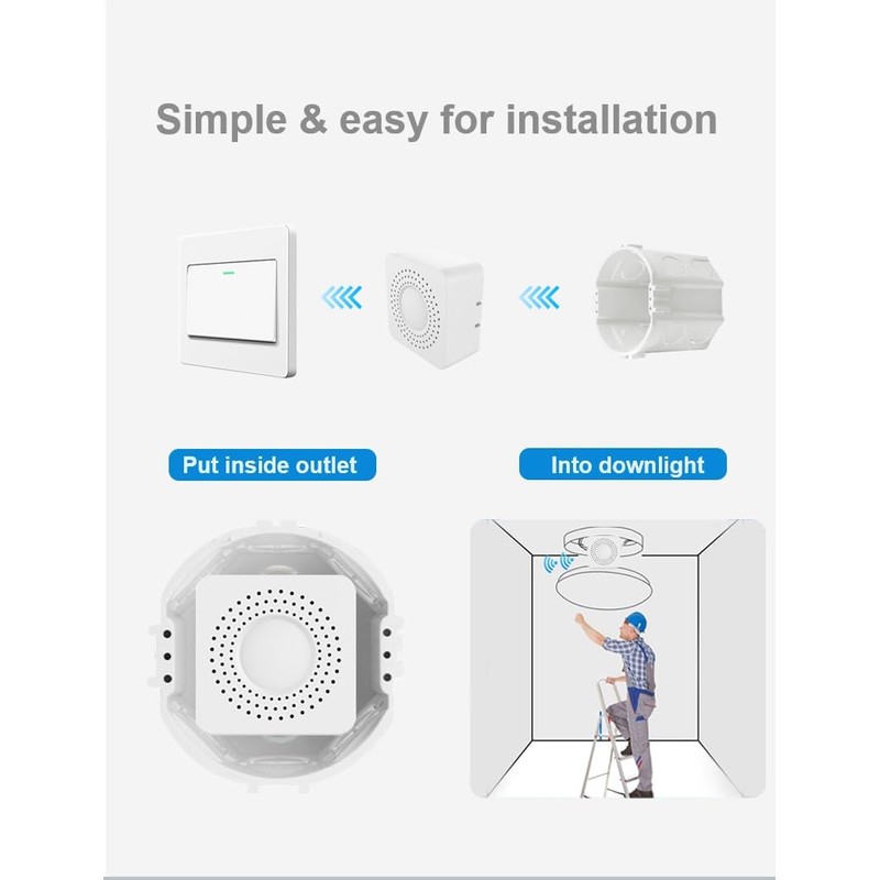 Smart WiFi Switch 1 Way zauzau 16A WiFi Relay with