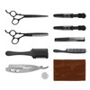 Hair Cutting Scissors Kit Clip Clipper Holder Comb Stainless Steel