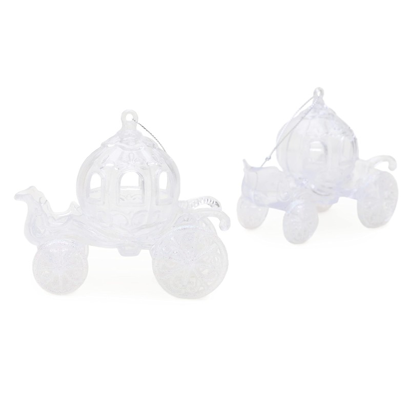 Christmas Concepts® 10cm Glitter Decorated Princess Carriage Decoration (IRIDESCENT, 1)
