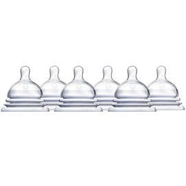 Munchkin Latch Natural Movement Baby Bottle Nipples, 6 Count, Stage 1