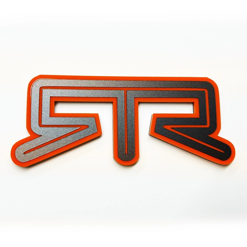 FMS Gear (1) ORANGE RTR Emblem Fits FORD MUSTANG Rear