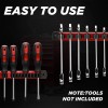 FOCUS AUTO TOOLS Magnetic Screwdriver Wrench Organizer Aluminum Rail Magnetic