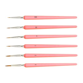 DEVENTORZ Ultra Fine Surface Brush Set of 6 Nylon Brushes, Plastic Model Painting, Watercolor, Acrylic Painting, Japanese Paintings, Figurine, Design, Nail, Gradient Brush, Painting Brush, Paint