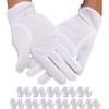 nijimomo White Gloves, Anti-slip, 12 Pairs, For Taxi, Trains, Buses,