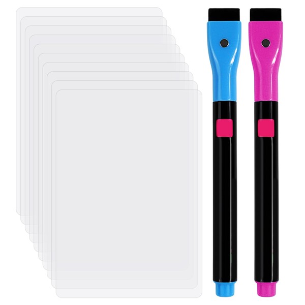 10Pcs Photo Frame Board, 2Pcs Erasable Pen, Transparent Acrylic Plate,