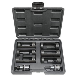 Strut Nut Socket 16mm 18mm 19mm 21mm 22mm 24mm with 12 Point 1/2" Drive Suspension Strut Spreader Socket 8pc Shock Absorber Tool