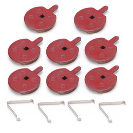 Alvinlite 4 Pairs Bike Brake Pads, Bicycle Brake Pads with Circlip, WearResistant Resin SemiMetal Braking Replacement for Electric Vehicle Mountain Bike