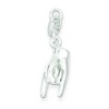 Sterling Silver Mano Cornuto Charm & 18" Chain