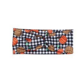 BBTDIN Thanksgiving Turban Pumpkin Headband for Women Girls Thanksgiving Turkey Headwear JHT20 (A3)