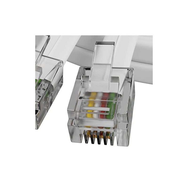 ConnectingU® 1m long White ADSL Modem Cable - Premium Quality