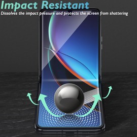 Orzero (2 Pack Screen Protector Compatible for Motorola Razr 2024/Razr+ 2024 (Razr Plus 2024)/Razr 2023/Razr+ 2023 (Razr Plus 2023) Protector De Pantalla TPU (Not Glass) Anti-Scratch HD Bubble-Free