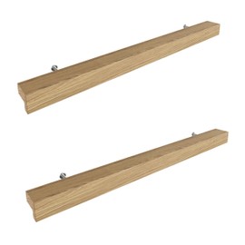 Sossai Wooden Furniture Handles Made of Oak | GAH01 | Hole Spacing 224 mm, Length 304 mm, Pack of 2