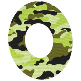 MySweetStitch - 10 x Freestyle Libre 1 & 2 Plasters, Ring Patch, Diameter 65 mm, Inner Diameter 28 mm, Waterproof, Breathable, Skin-Friendly, Made in Germany, Camouflage