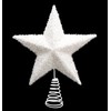 Toyland® 26cm Beautiful White Glittery Tree Top Star - Christmas