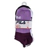 FILA Women's No Show Socks (Pack of 10), Purple Colorblock
