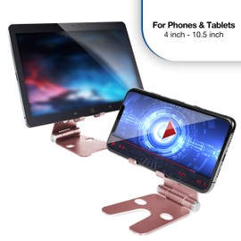 Cloudz Adjustable Aluminum Phone and Tablet Stand – Rose Gold