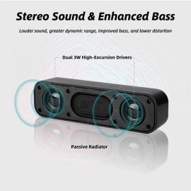 LIELONGREN Upgraded USB Computer /Laptop Speaker with Stereo Sound & Enhanced Bass