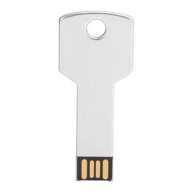 ASHATA Key Shape USB Flash Drive, Silver Thumb Drive 8GB-64GB, Memory Stick Expansion Disk, for Computer Use(8GB)