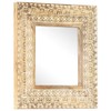Gecheer Hand-Carved Mirror 19.7" x 19.7" x 1" Solid Mango