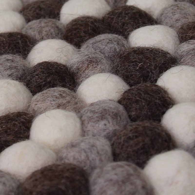 Maharanis Fairtrade Felt Coaster Pot Coaster Pebble Natural Light 22