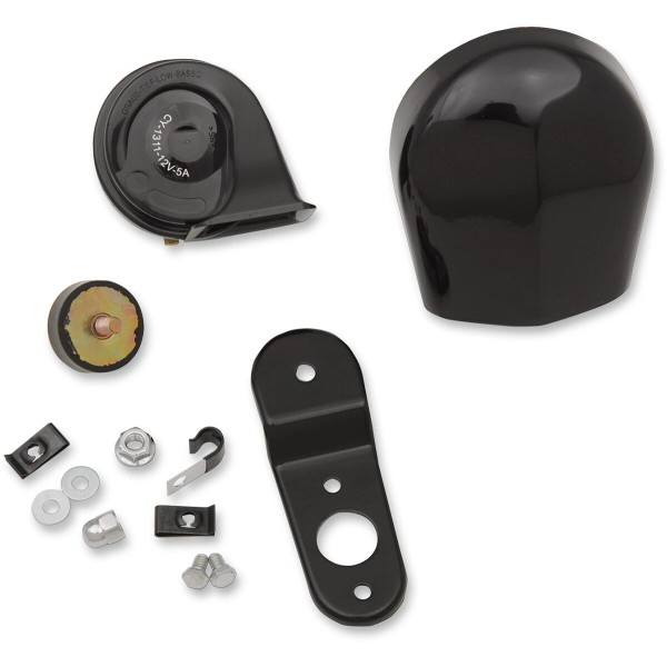 Drag Specialties Black Horn Kit for Harley-Davidso