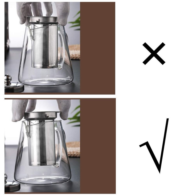 Glass Teapot with Infuser Tea Pot 32oz/43oz Tea Kettle Stovetop