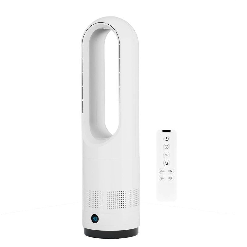Bladeless Fan,22Inch Cooling Tower Fan 80° Oscillating with Remote, 9H