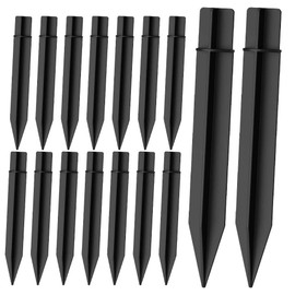 Plastic Ground Spikes, RIMOL 8.25 inch Replacement ABS Torch Stake for Garden Lights Outdoor Yard Christmas Pathway (16 Pack, Black)