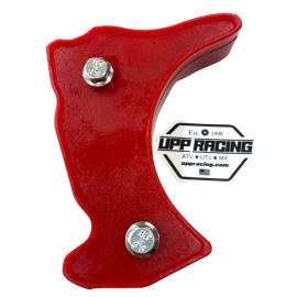 UPP Racing Poly Shock Absorbing Chain Guard Case Saver for Yamaha YFZ 450 R/X 09-22 (Red)