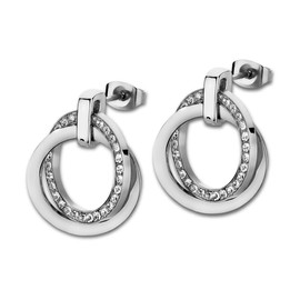 Lotus Style LS1780/4/1 Ladies Stainless Steel Earrings Crystals