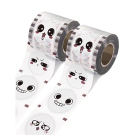 WantJoin 2 Rolls Cup Sealing Film, Pearl Cup Sealer Film 90-105 mm(3.5-3.7in） 6400 Cups for PP Plastic and Paper Cups, Tea Cup Sealing Film for Coffee Shop, Milk Tea Shop, Bar,White