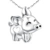 Sterling Silver Animals Pendant Necklace Cute Animal Lover Jewelry Birthday