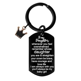 Daughter Gift From Mum Dad To My Daughter Keychain Valentines Day Gift For Daughters Christmas Birthday Gifts For Daughters